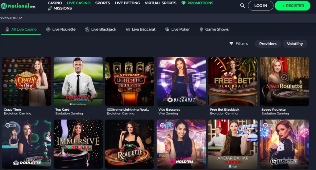 nationalbet live casino